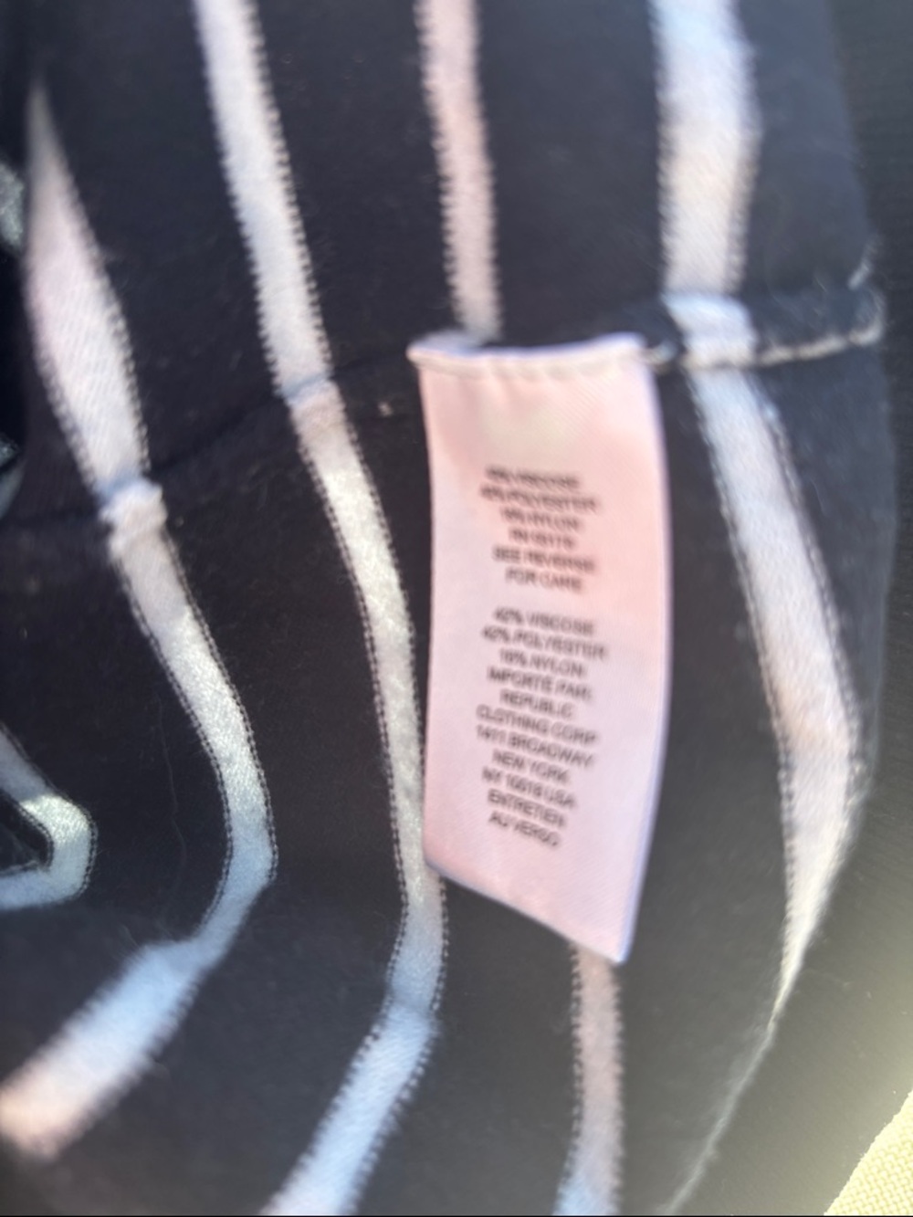 Tahari Navy & White Striped Sweater M - Picture 5 of 6